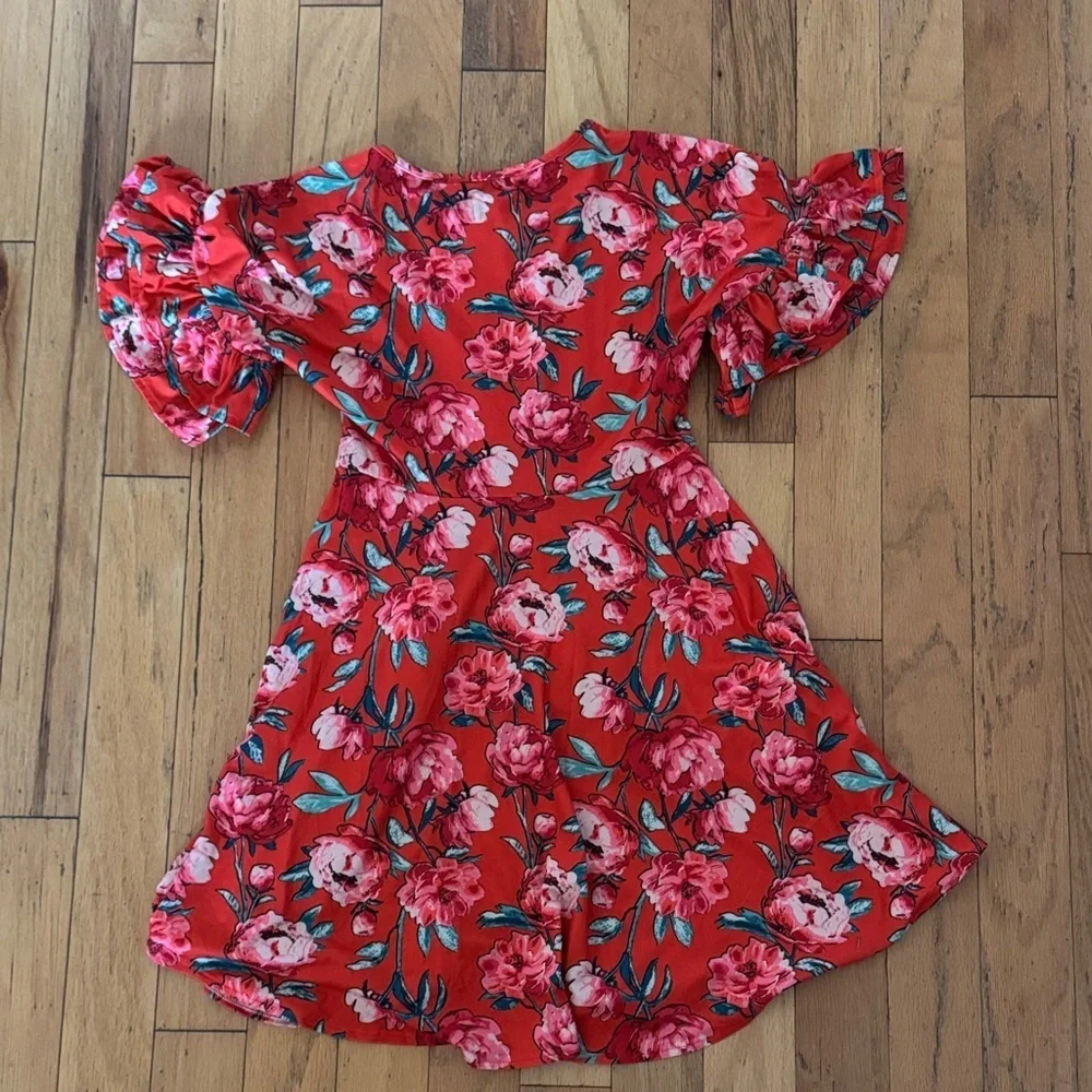 Joyfolie | Mia Joy | Red Floral Dress | size 12
